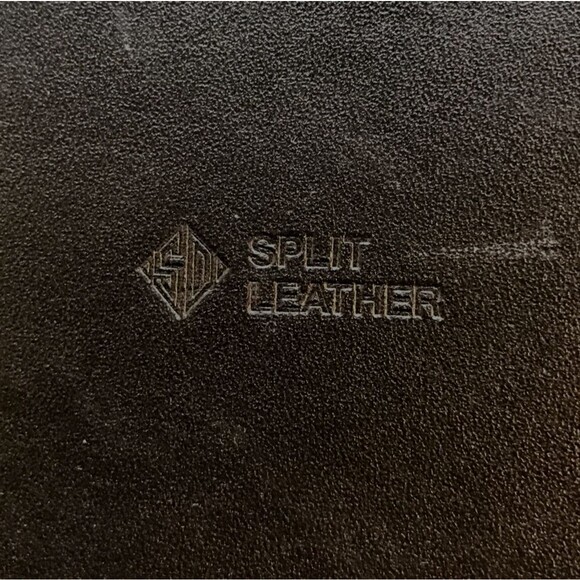 Men's Black Split Leather Zipper Top Pop Up Shaving Kit Toiletry Travel Case - Picture 3 of 8